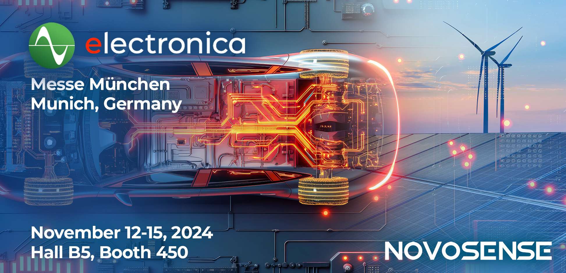 NOVOSENSEは、インテリジェントカー、電動化、産業制御に関する最新の研究開発成果をelectronica 2024に発表